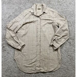 Neiman‎ Marcus Vintage Wool Dress Shirt Herringbone Quiet Luxury Old Money  M